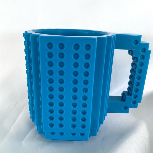 Lego Build-On Brick Blue Coffee Mug 12oz BPA Free Plastic Building Blocks - Picture 2 of 7